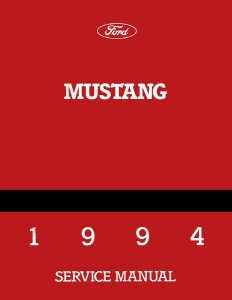 1994 Ford Mustang Factory Shop Service Manual