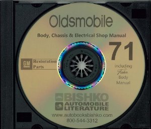 1971 Oldsmobile ALL MODELS FISHER BODY Factory Shop Service Manual
