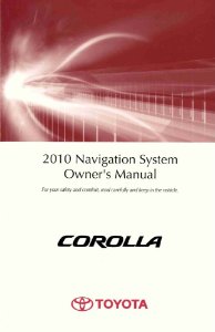 2010 Toyota Corolla Owner's Manual