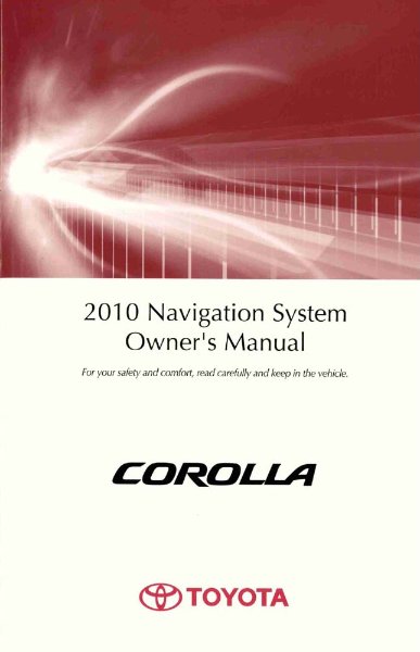 2010 Toyota Corolla Owner's Manual
