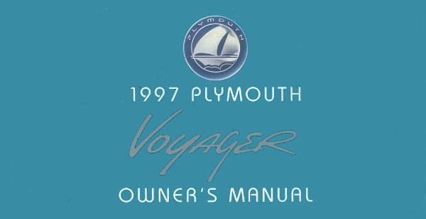 1997 Plymouth Voyager Owner's Manual