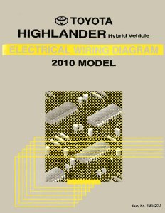 2010 Toyota Highlander Hybrid Wiring Diagrams Manual