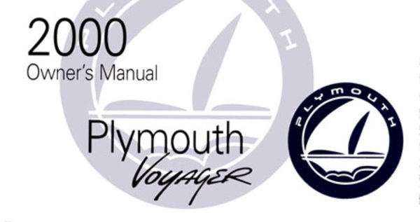 2000 Plymouth Voyager Owner's Manual