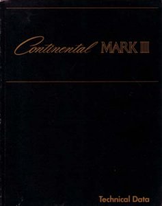 1968 Lincoln Mark III Factory Shop Service Manual