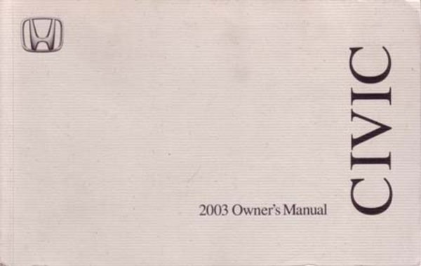 2003 Honda Civic Coupe Owner's Manual