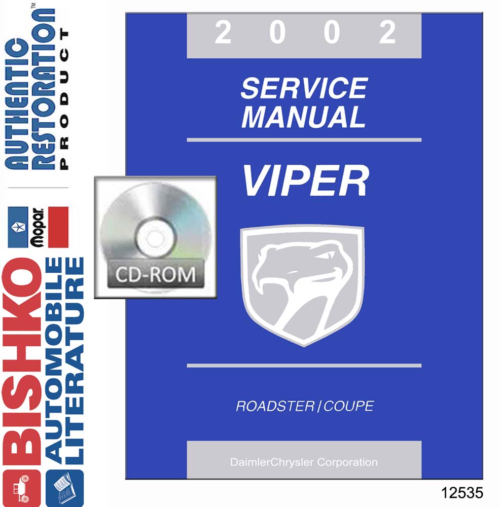 2002 Dodge Viper - Roadster/Coupe Factory Shop Service Manual