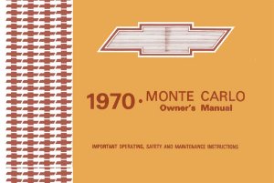 1970 Chevrolet Monte Carlo Owner's Manual