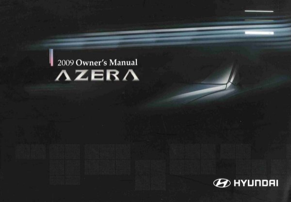 2009 Hyundai Azera Owner's Manual