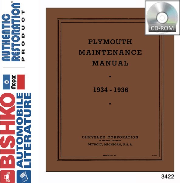 1934–1936 Plymouth All Models Factory Shop Service Manual