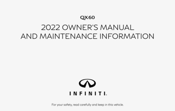 2022 Infiniti QX60 Owner's Manual