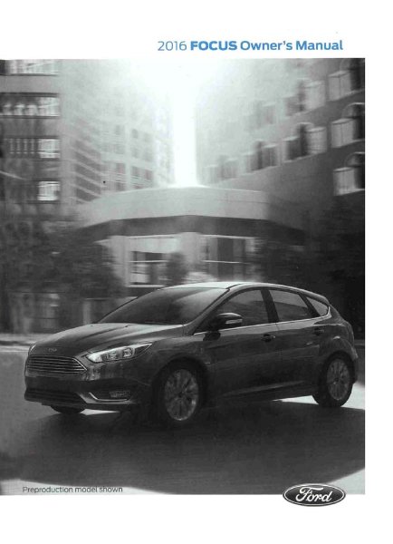 2016 Ford Focus Owner's Manual