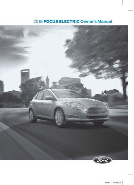 2018 Ford Focus Electric Owner's Manual