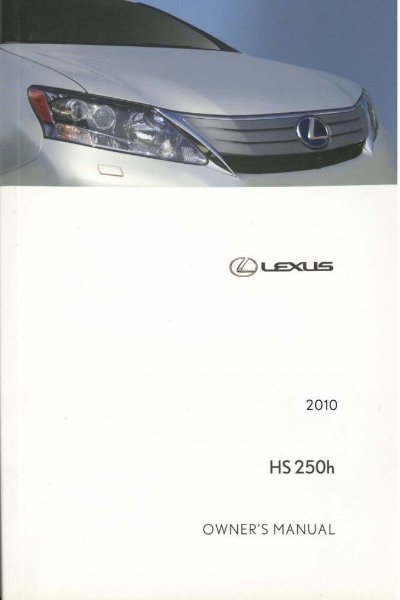 2010 Lexus HS 250h Owner's Manual