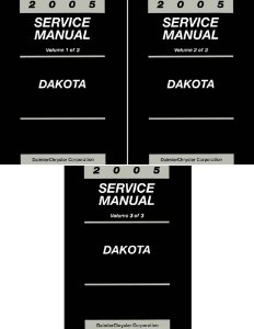 2005 Dodge Truck Dakota Factory Shop Service Manual