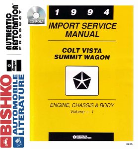 1994 Dodge Colt Vista, Summit Wagon Factory Shop Service Manual