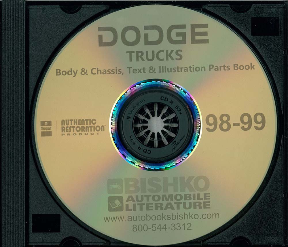 1998-99 DODGE TRUCK Body & Chassis, Text & Illustration Parts Book