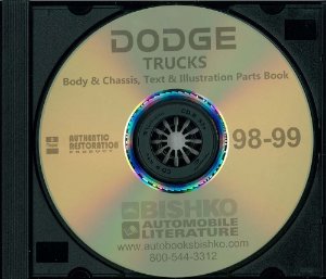 1998 1999 Dodge Truck Part Numbers Book PDF List Guide Interchange Drawing