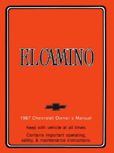 1987 Chevrolet El Camino Owner's Manual