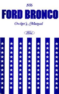 1976 Ford Bronco Owner's Manual