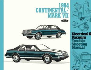 1984 Lincoln Continental, Mark VII Wiring Diagrams Manual