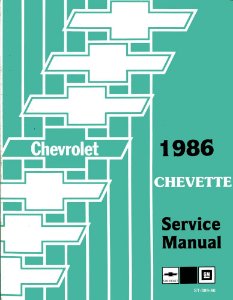 1986 Chevrolet Chevette Factory Shop Service Manual