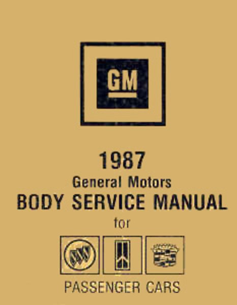 1987 Buick Cadillac Oldsmobile Service Shop Repair Body Manual Convertible Glass