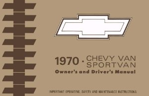 1970 Chevrolet Van Owner's Manual