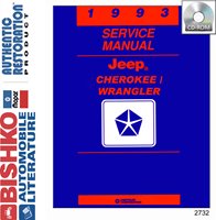1993 JEEP CHEROKEE & WRANGLER Body, Chassis & Electrical Repair Shop Manual sample image