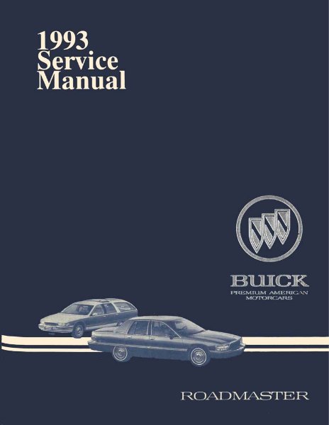 1993 Buick Roadmaster Factory Shop Service Manual