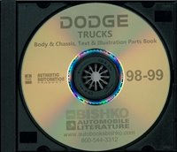 1998-99 DODGE TRUCK Body & Chassis, Text & Illustration Parts Book sample image