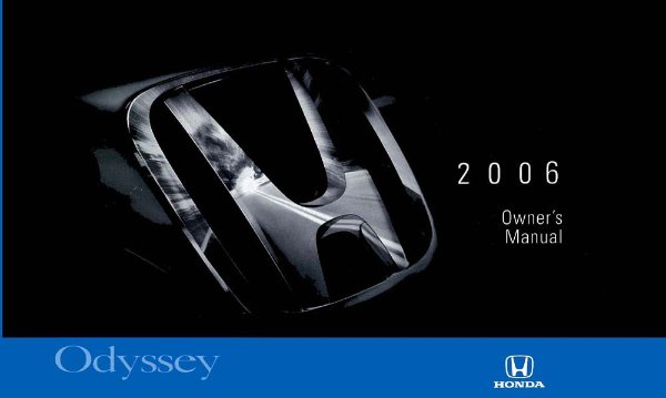 2006 Honda Odyssey Owner's Manual