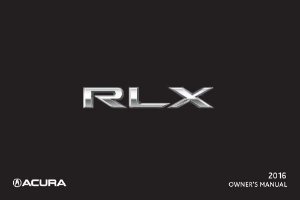 2016 Acura RLX Owner's Manual