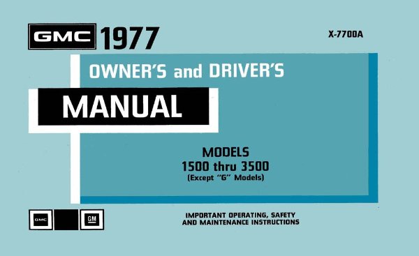 1977 GMC Light Duty Pickup Owner's Manual