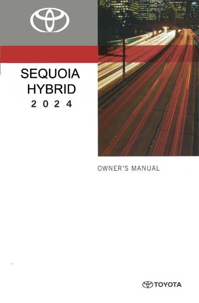 2024 Toyota Sequoia Hybrid Owner's Manual