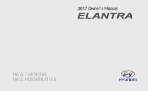 2017 Hyundai Elantra Owner's Manual