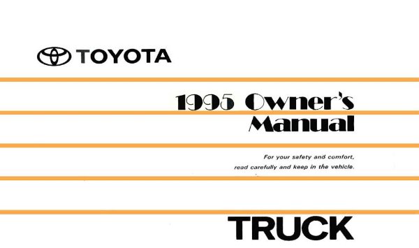 1995 Toyota Pickup Owner's Manual