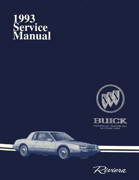 1993 Buick Riviera Factory Shop Service Manual