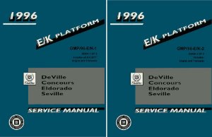 1996 Cadillac DeVille, Concours, Eldorado, Seville Factory Shop Service Manual