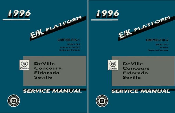 1996 Cadillac DeVille, Concours, Eldorado, Seville Factory Shop Service Manual