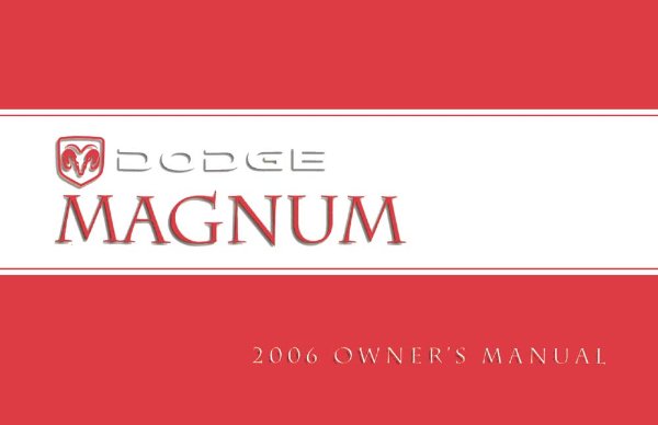 2006 Dodge Magnum Owner's Manual