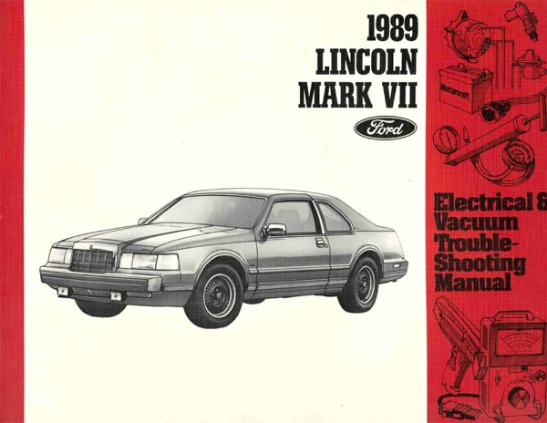1989 Lincoln Mark VII Wiring Diagrams Manual