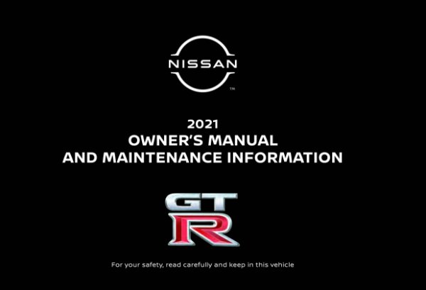 2021 Nissan GTR Owner's Manual