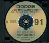 1991 DODGE RAMCHARGER Truck Body, Chassis & Electrical Shop Manual sample image