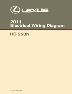 2011 Lexus HS 250h Wiring Diagrams Manual