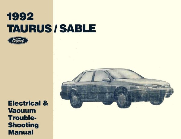 1992 Ford Taurus, Sable Wiring Diagrams Manual