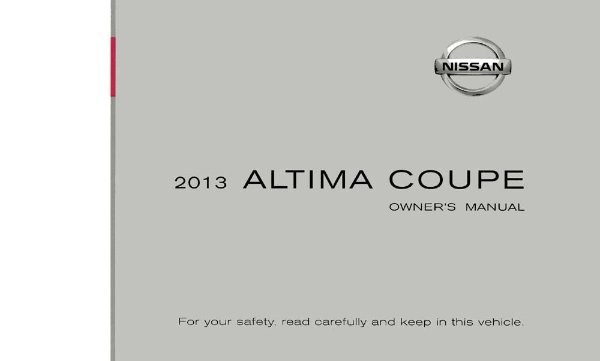 2013 Nissan Altima Coupe Owner's Manual
