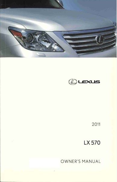 2011 Lexus LX 570 Owner's Manual