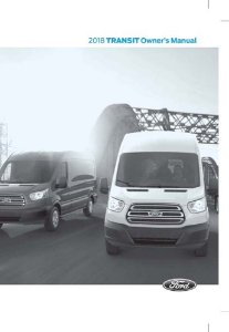 2018 Ford Transit Owner's Manual