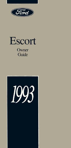 1993 Ford Escort Owner's Manual