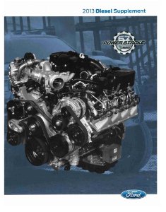 2013 Ford Diesel Supplement ONLY Owner's Manual